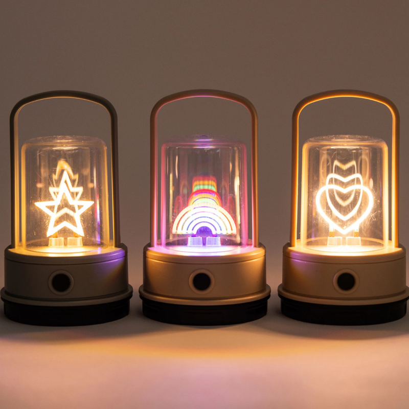 Pink Heart Lantern USB Recharge