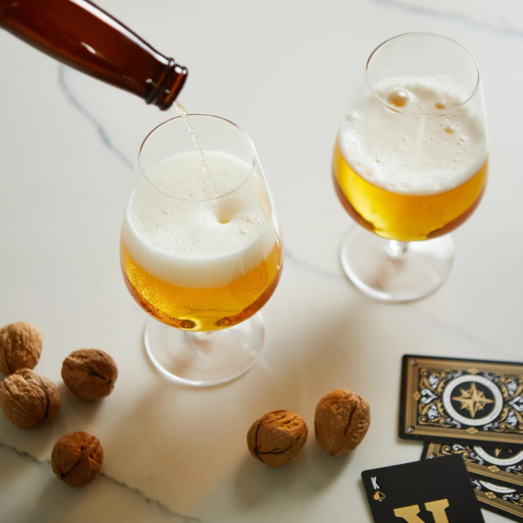 2 Tulip Beer Glasses