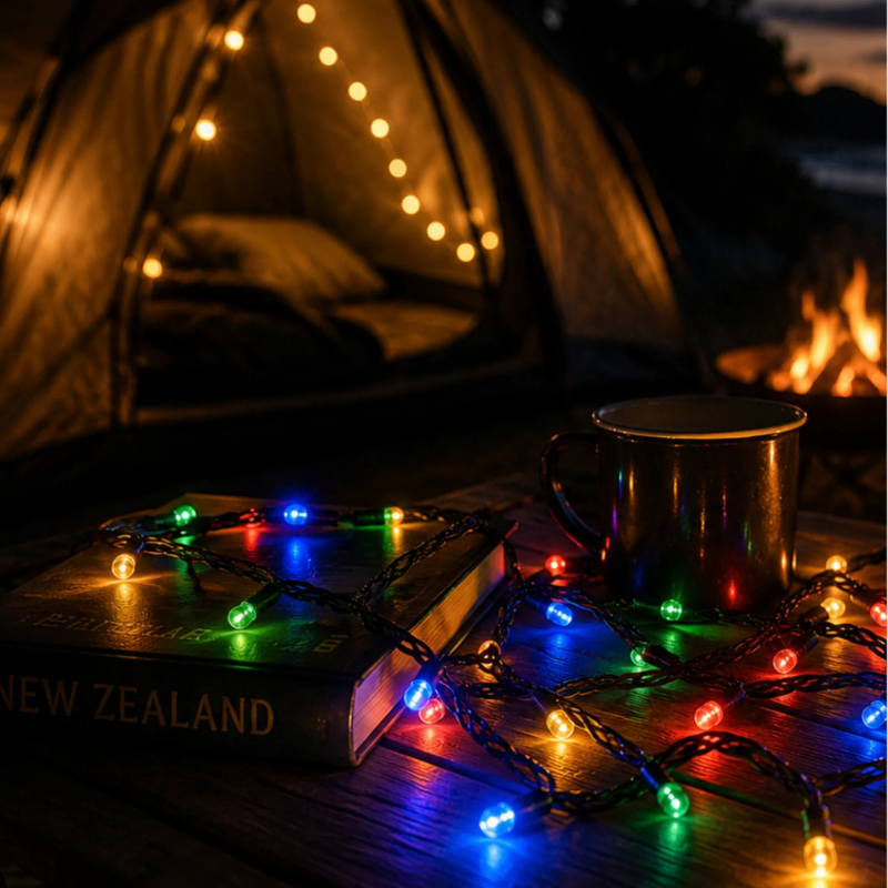 Fairy Lights USB Rechargeable 10m, Black Cable, Rainbow - Indoor/Outdoor