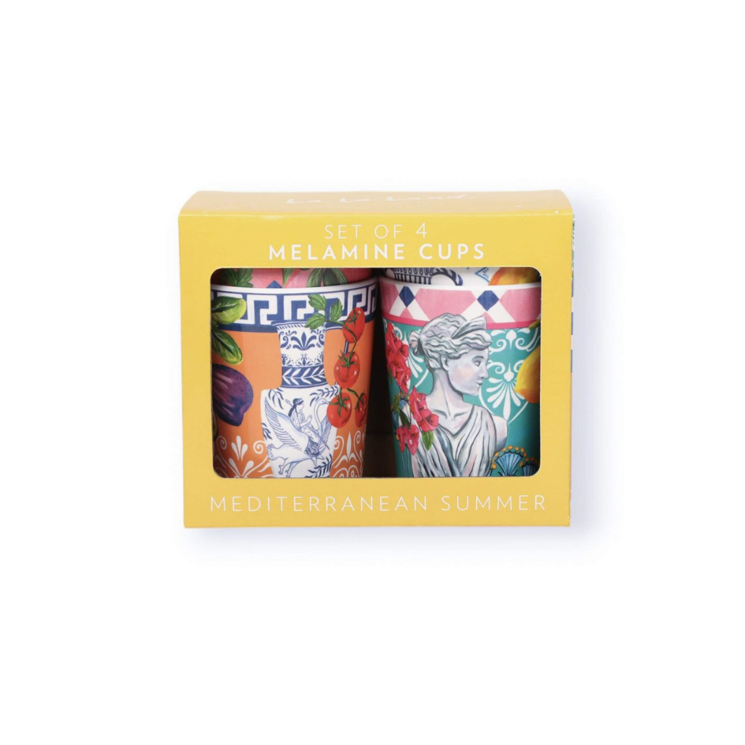 La La Land - Mediterranean Summer Set of 4 - Melamine Cups