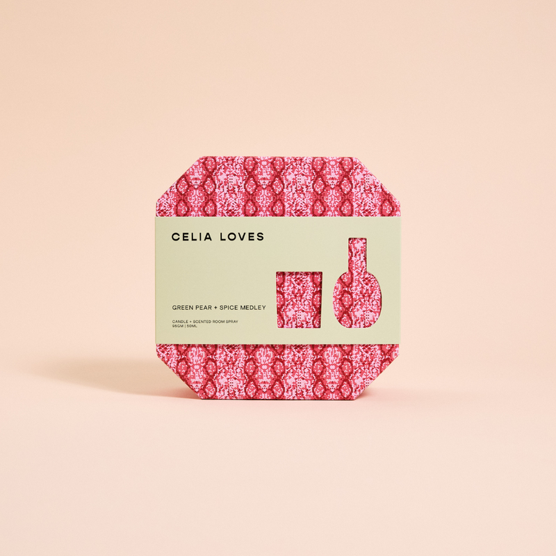 Candle & Room Spray Duo Set - Green Pear & Spice Medley