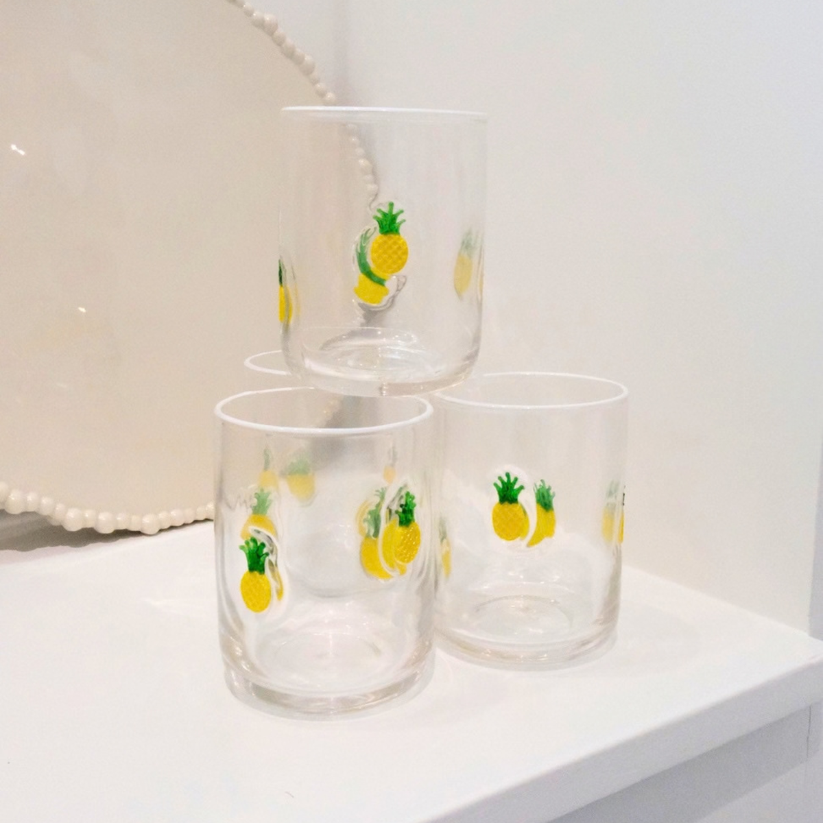 Pineapple Icon Glass – Set of 4