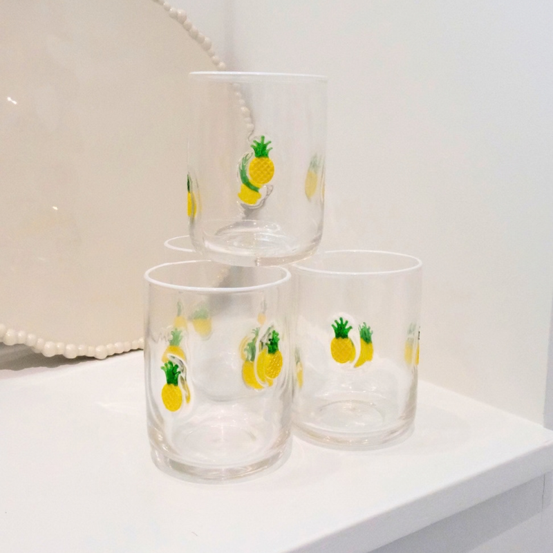 Pineapple Icon Glass – Set of 4
