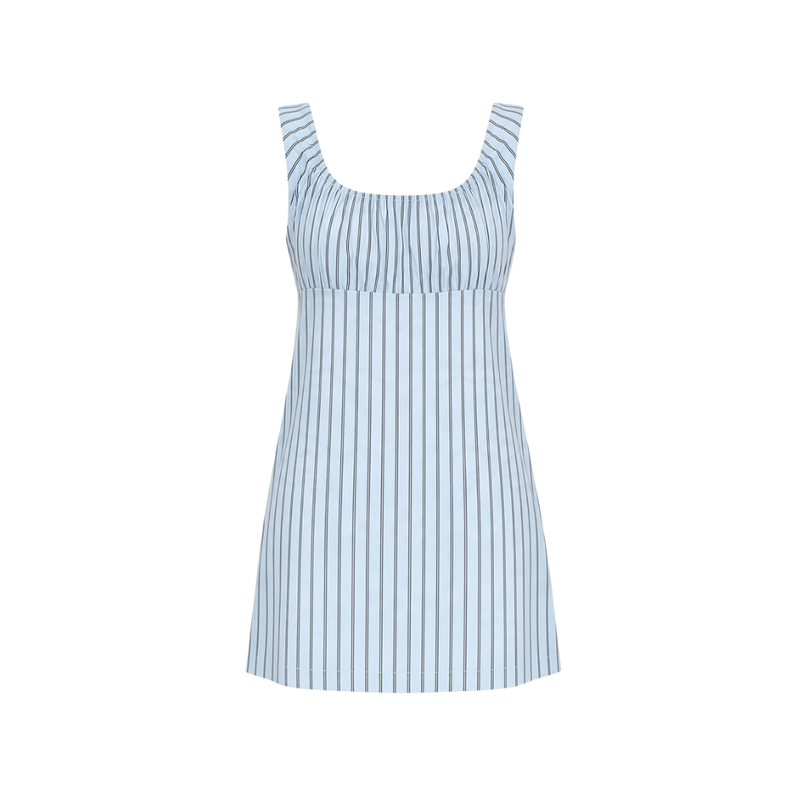 Stripe Cora Mini Dress Bay Blue