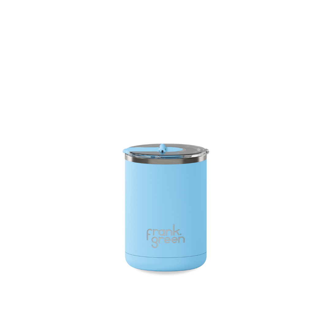 Ceramic Coffee Cup with Hinged Lid