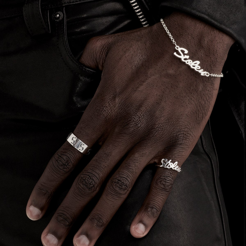S-Logo Imprint Band Narrow