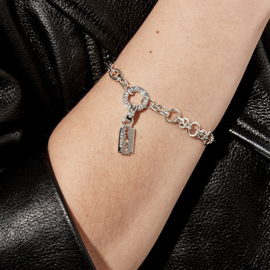 Stolen Razor Charm - Sterling Silver