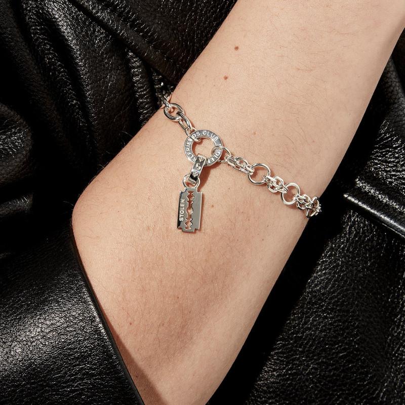 Stolen Razor Charm - Sterling Silver