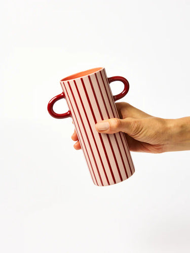 GRIFFE BUD VASE - PINK PINSTRIPE