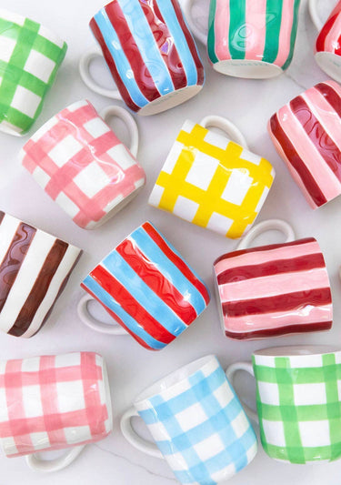 Mug - Mint Green Gingham