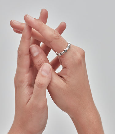 DARKNESS & LIGHT BALL CHAIN RING - SIZE N