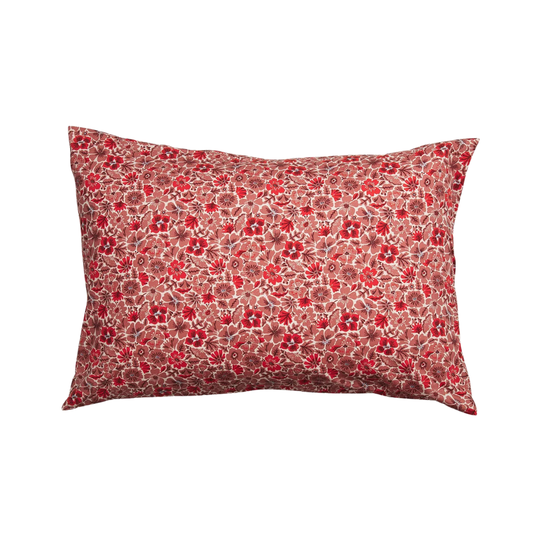 Magnolia Cotton Pillowcase Set - Poppy