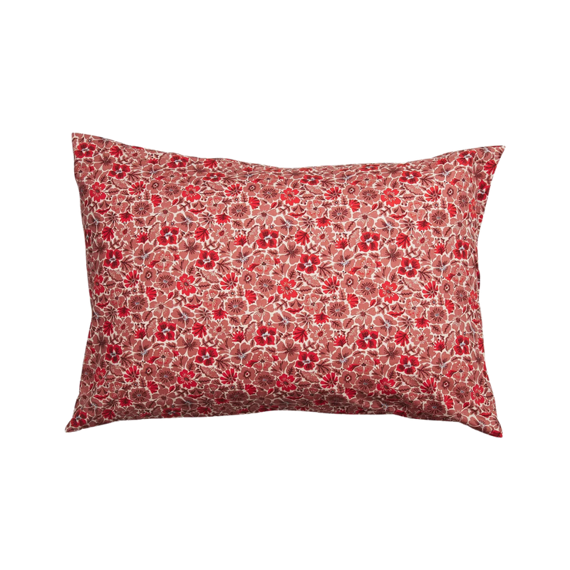 Magnolia Cotton Pillowcase Set - Poppy