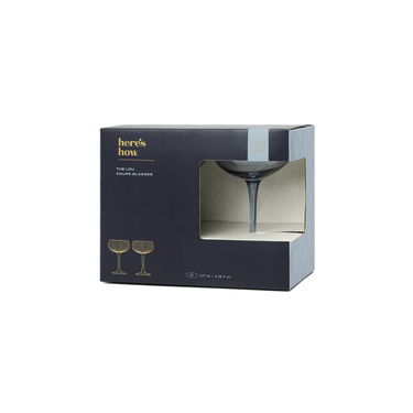 THE LOU COUPE GLASSES - SET OF 2 BLUE