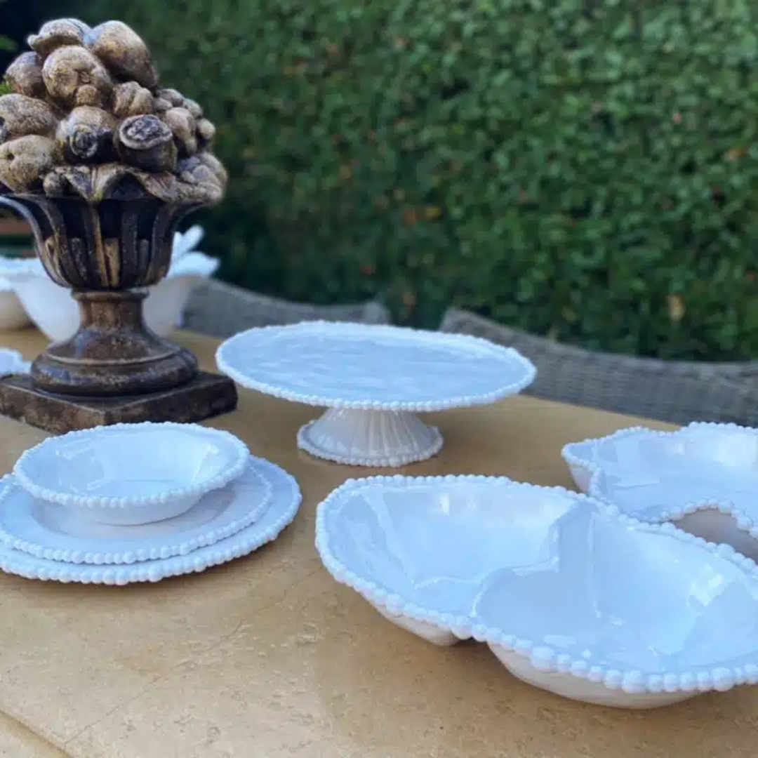Melamine Pearl Side Plate - White