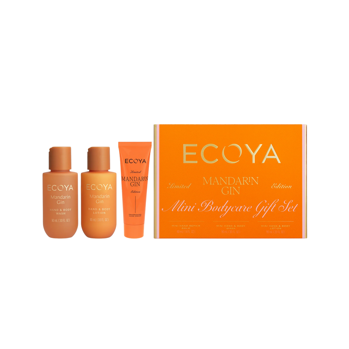 Mini Bodycare Gift Set - Mini Wash, Mini Lotion & Mini Hand Repair Balm - Mandarin Gin