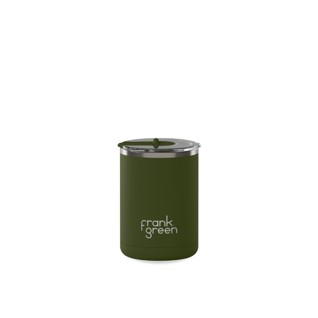 Ceramic Coffee Cup with Hinged Lid