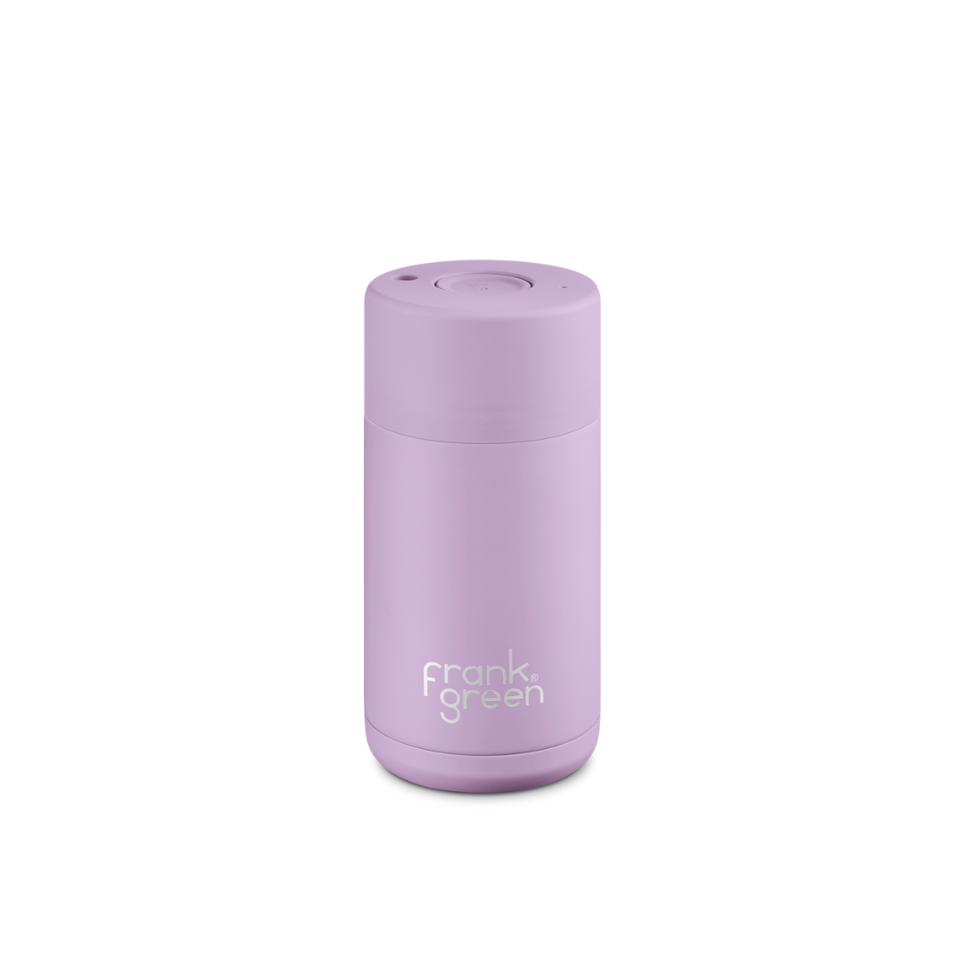 12oz Ceramic Reusable Cup with Push Button
