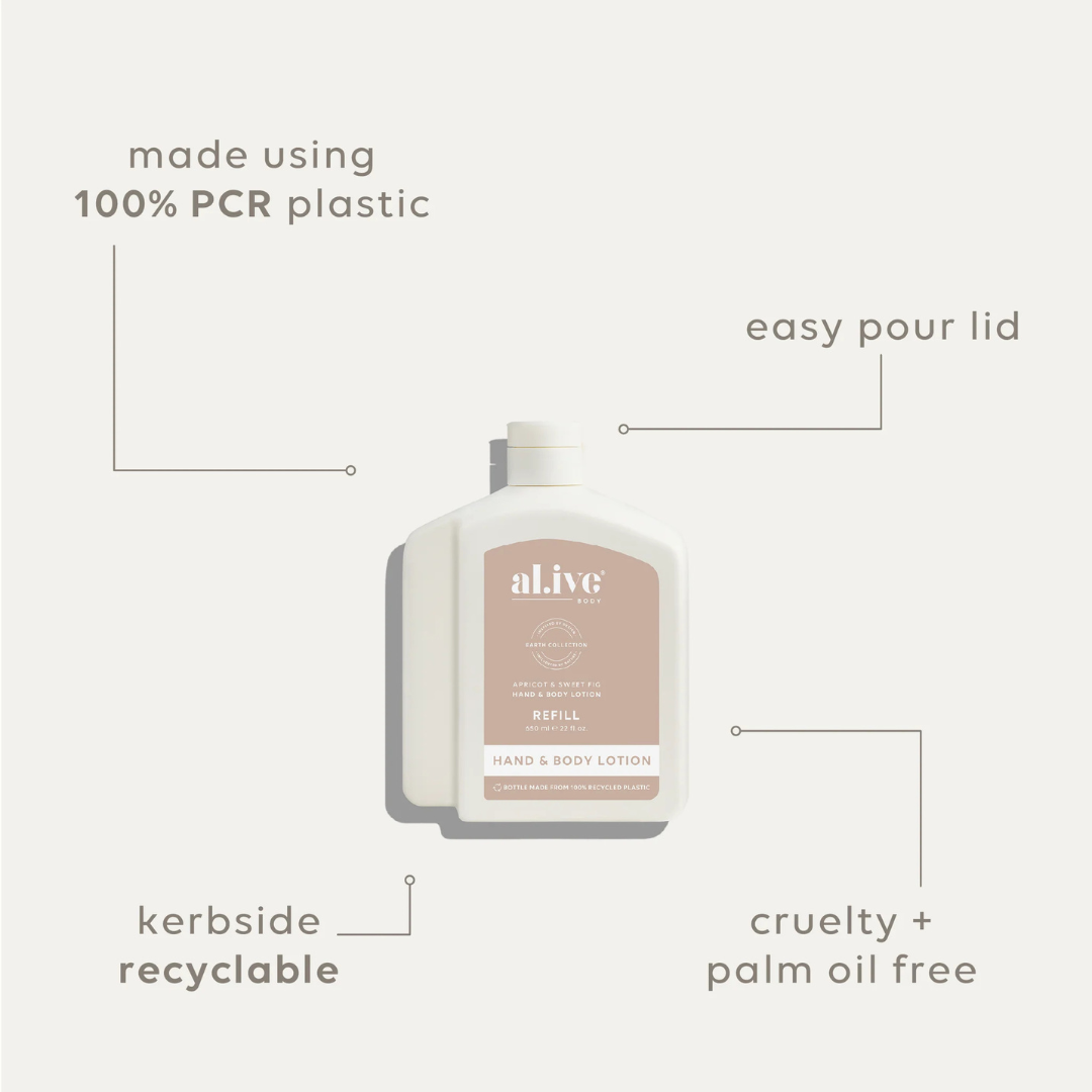 650ml Lotion Refill - Apricot & Sweet Fig