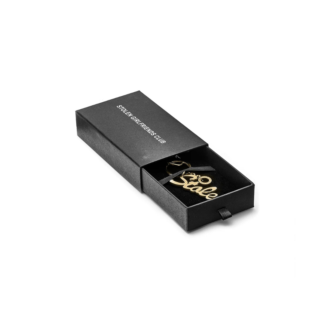 Script Keyring - Gold Plated