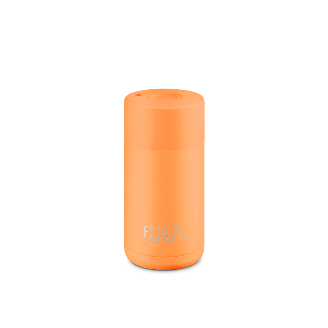 12oz Ceramic Reusable Cup with Push Button