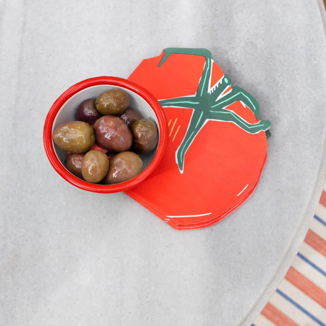 Tomato Shaped Napkins - 20 Pack