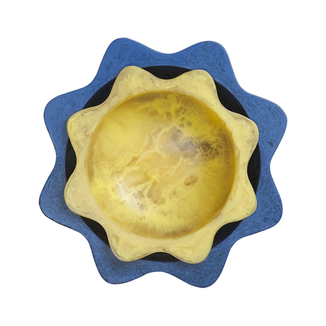Sophie Large Resin Bowl - Azure