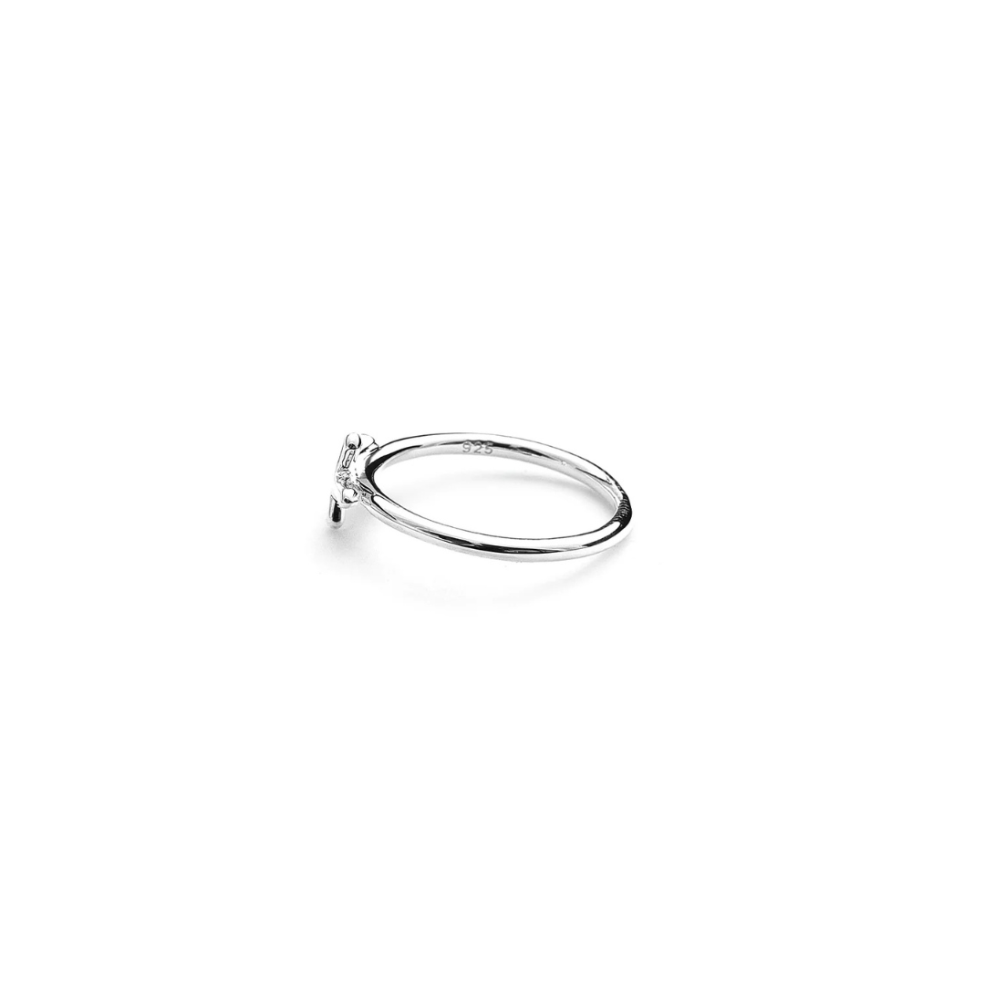 Micro Gothic Cross Ring