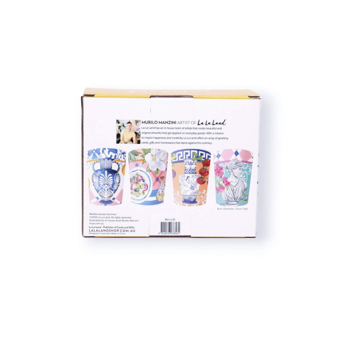 La La Land - Mediterranean Summer Set of 4 - Melamine Cups