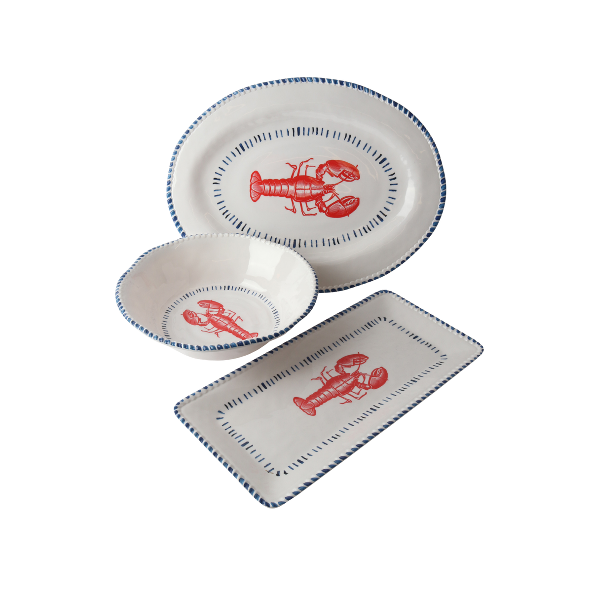 Melamine Nautical Lobster Bowl 31cm