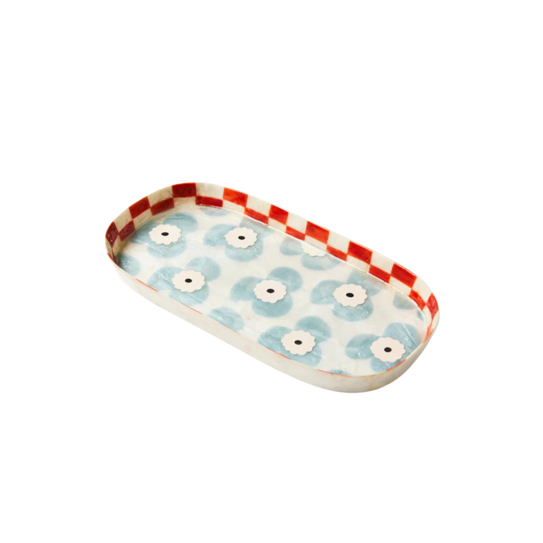 Paradis Blue Flower Tray