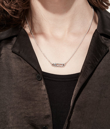 Scripted Pin Necklace