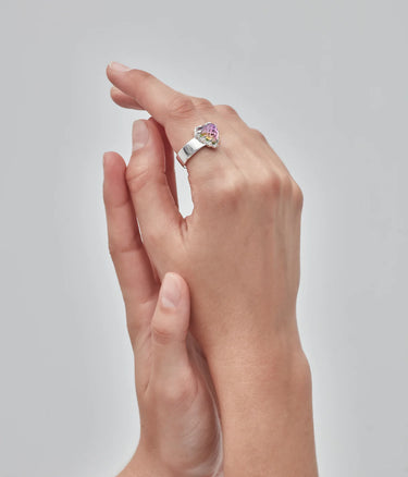 LOVE CLAW RING - MYSTIC QUARTZ