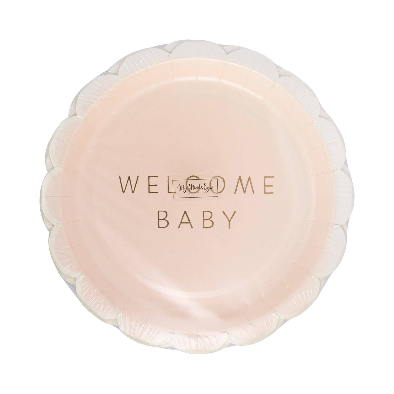 Welcome Baby Pink Plate