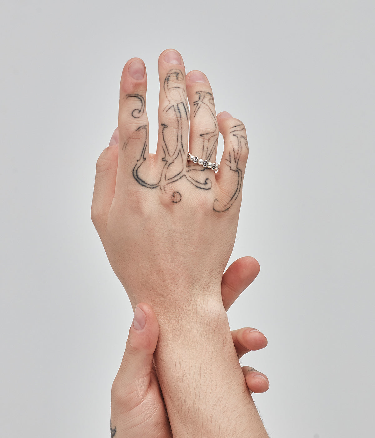 Darkness & Light Ball Chain Ring - Size N