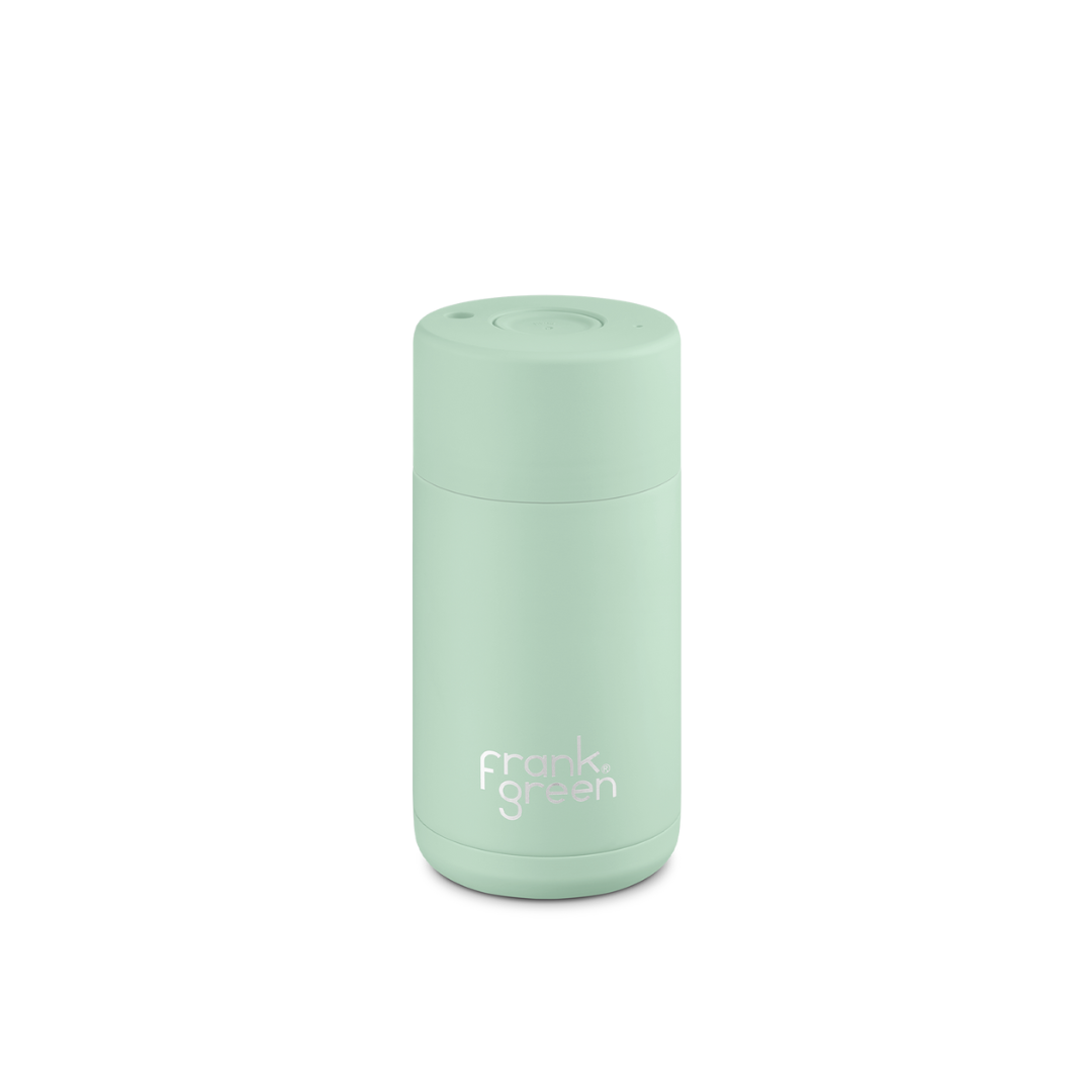 12oz Ceramic Reusable Cup with Push Button