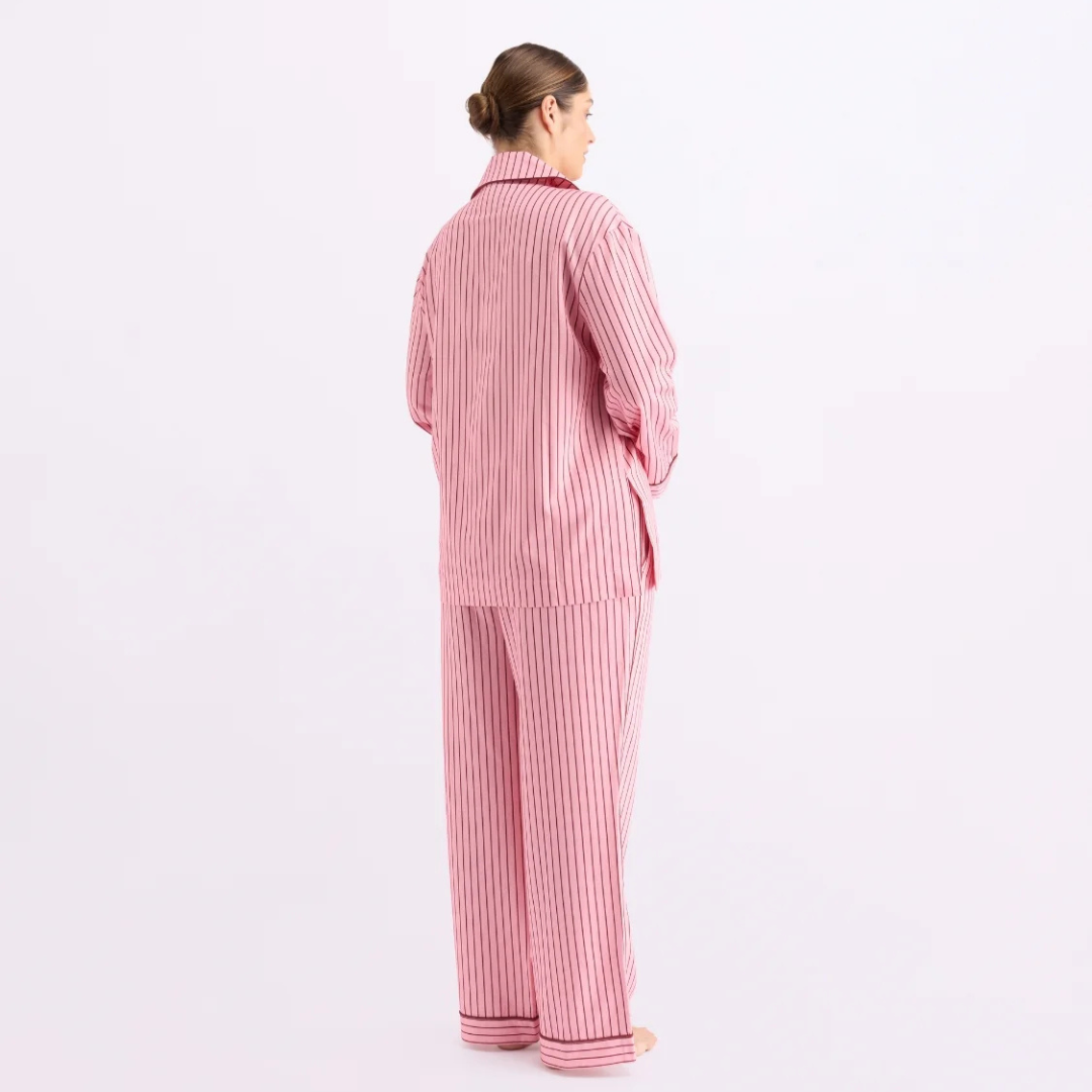 Long Sleeve Sleep Shirt - Rocky Road Stripes