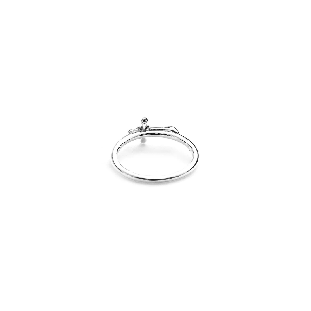Micro Gothic Cross Ring