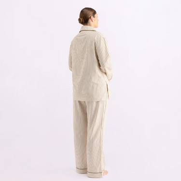 Long Sleeve Sleep Shirt - Matcha Stripes