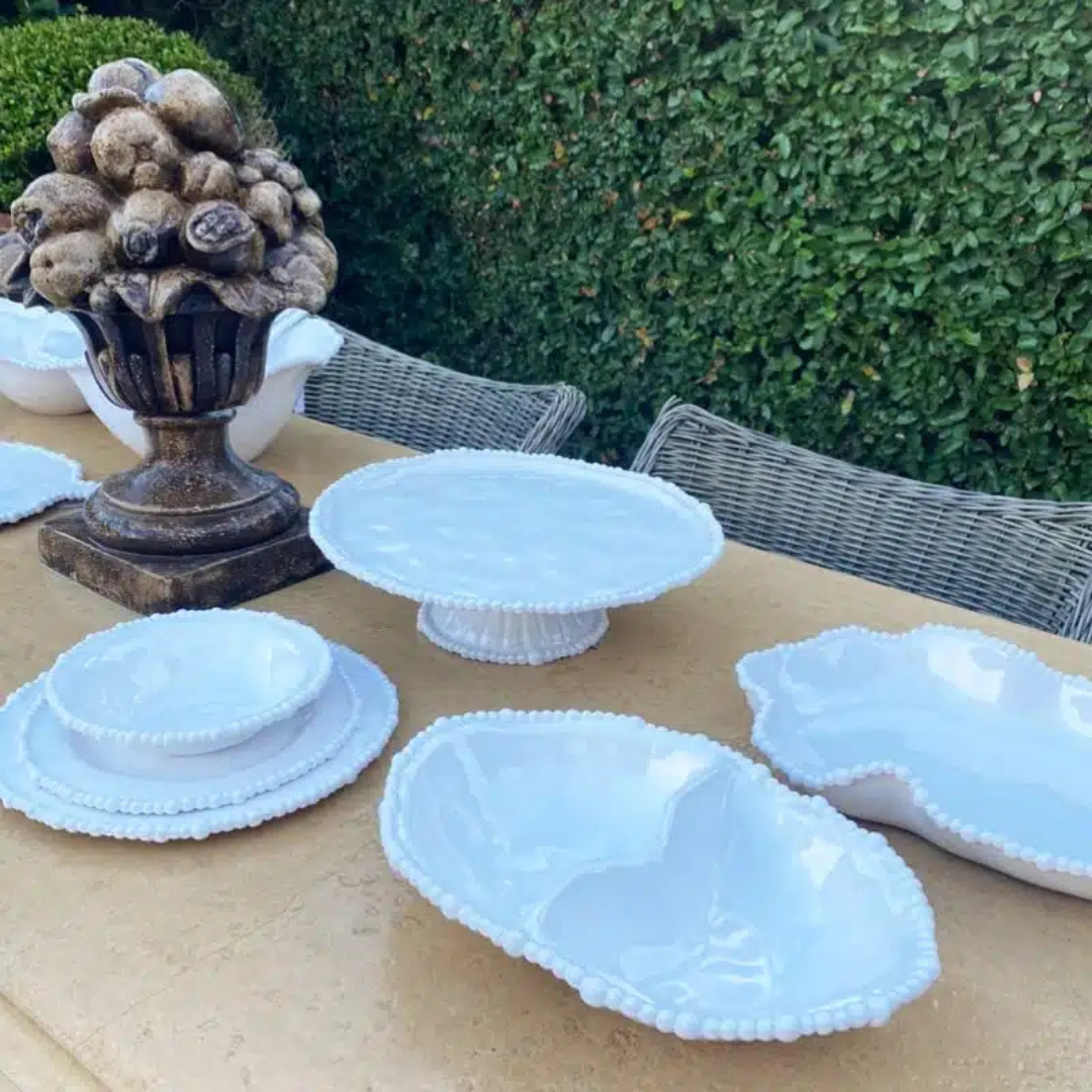Melamine Pearl Side Plate - White