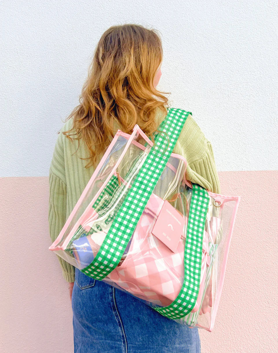 Pink &amp; Green Cheeky Tote Bag