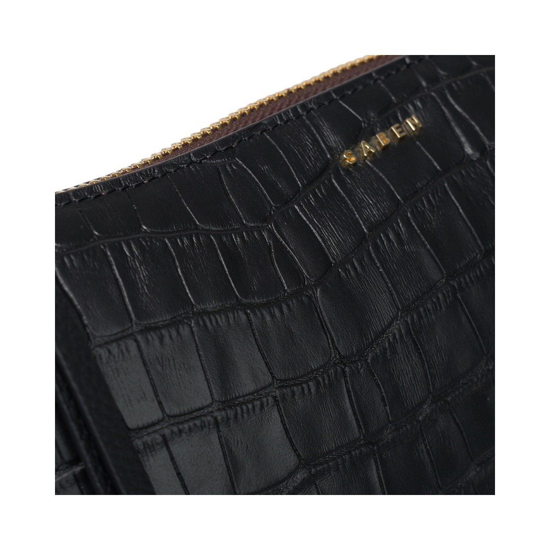 Haven Shoulder Bag - Black Croc