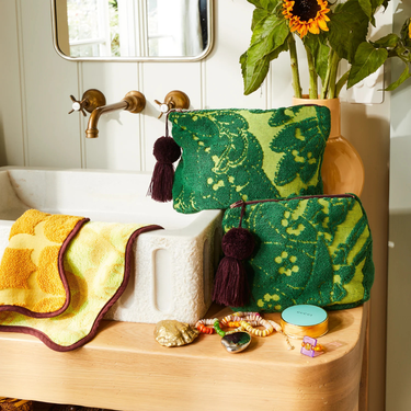 Lucia Terry Pouch Small - Kelp