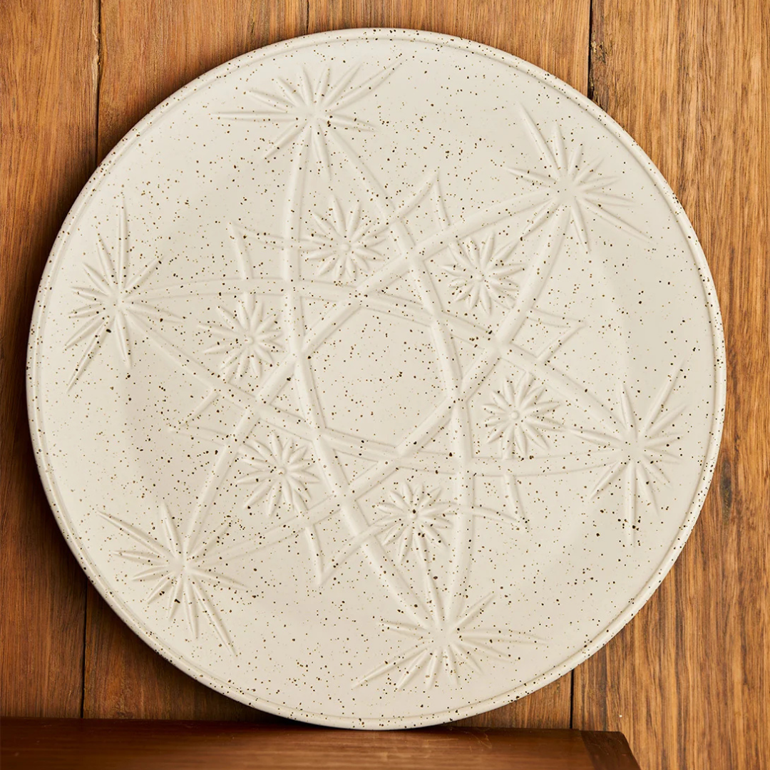 30cm Plate in White Gloss / Hardware Lane