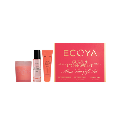 Mini Trio Gift Set - Mini Madison, Mini Hand Repair Balm and Mini Room Spray - Guava & Lychee Sorbet