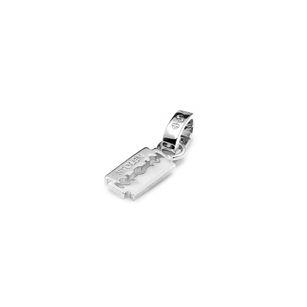 Stolen Razor Charm - Sterling Silver