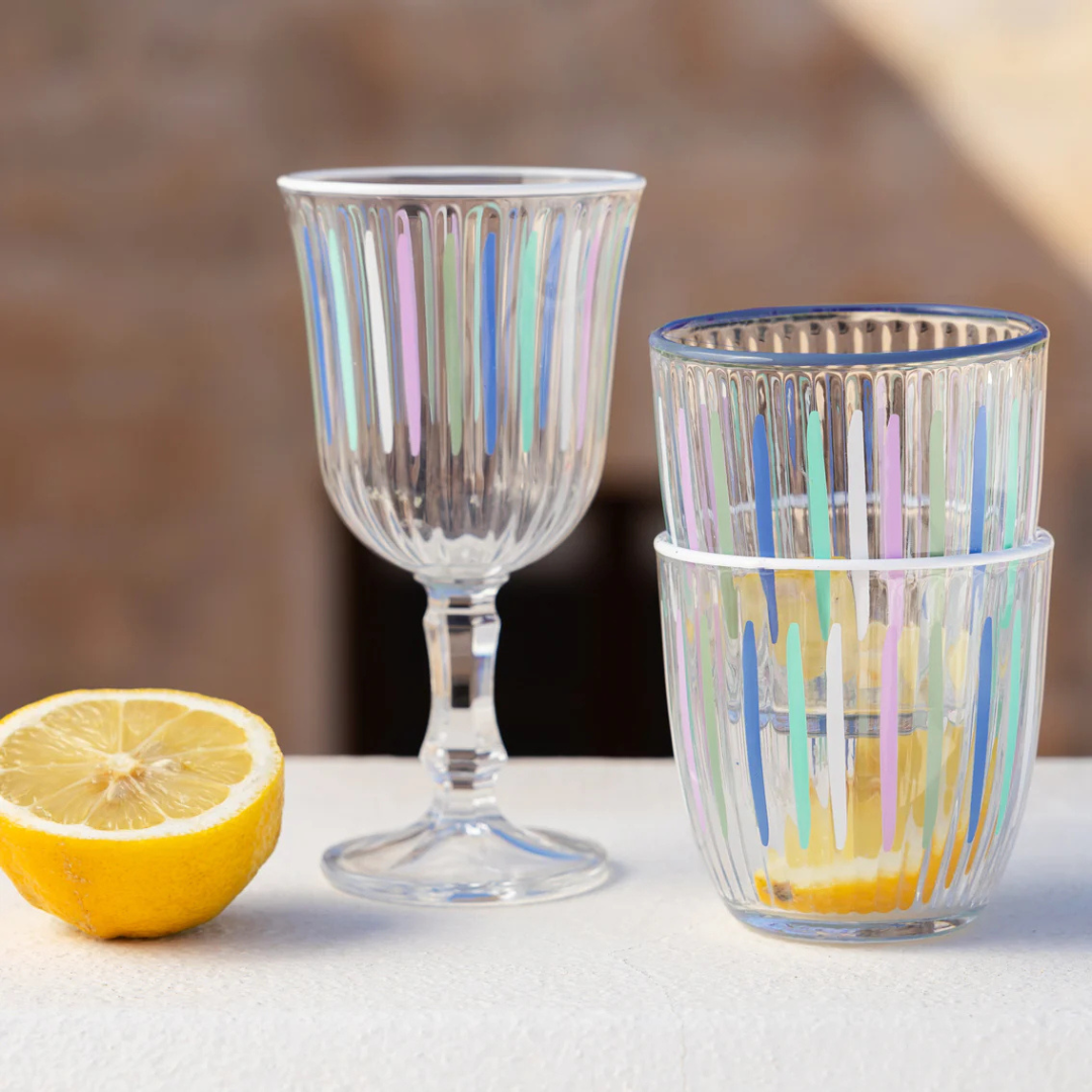 Talking Tables - Tumbler - 8.5cm - Blue & White Stripes