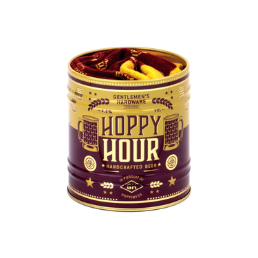 HAPPY HOUR BEER PAIR OF SOCKS IN A TIN