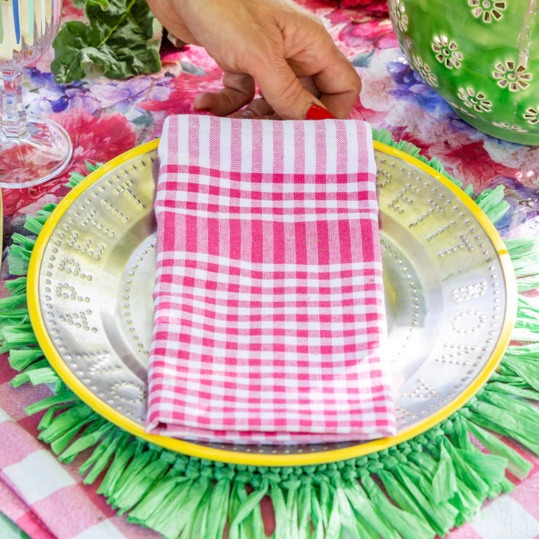 Yellow Stainless Steel Reusable Plate - 25cm