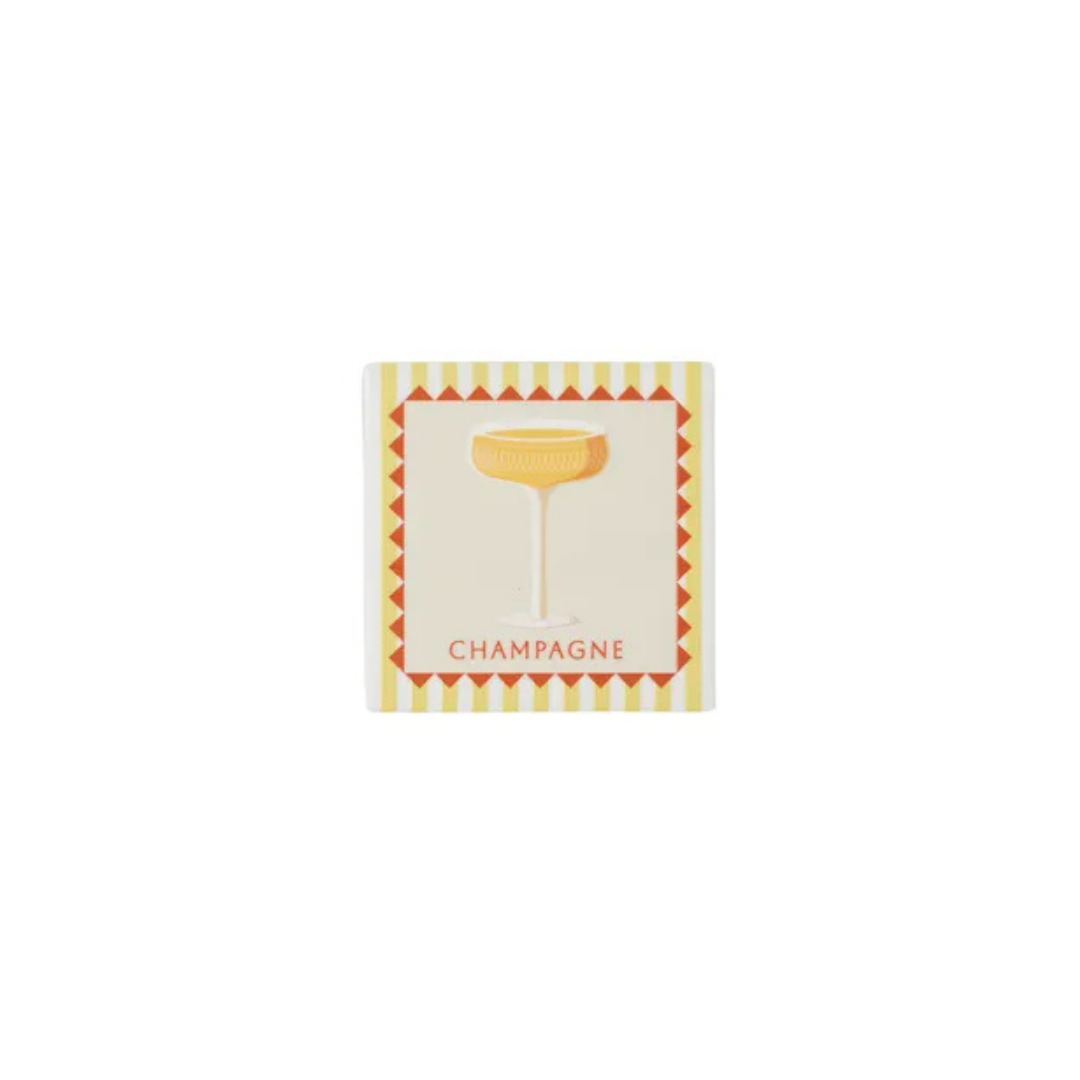 Aperitif Ceramic Coaster 10cm Assorted